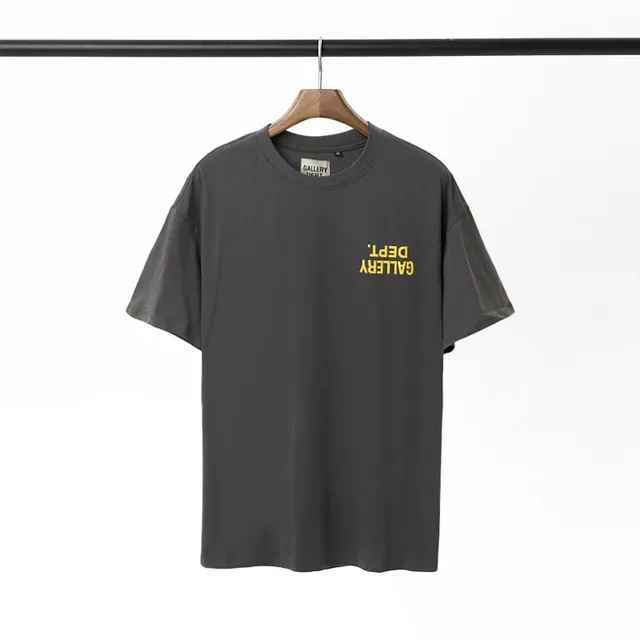 Gallery Dept Black Yellow Oversized Reverse-Print T-Shirt 6