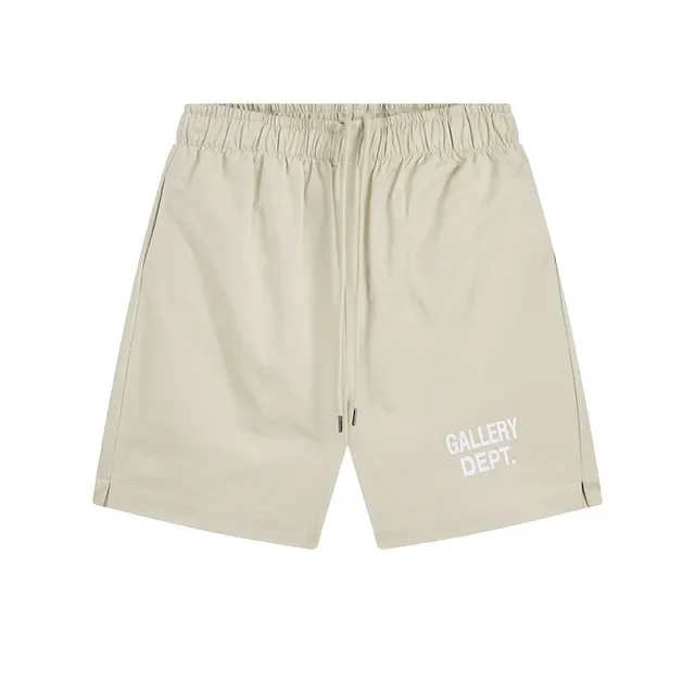 Gallery Dept Elastic Waist Drawstring Beige Shorts 3