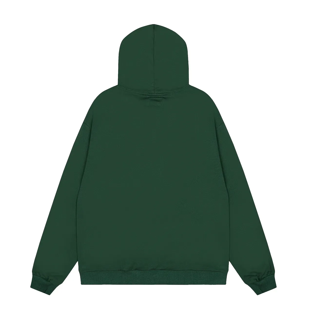 Army Green Blue Oversized Fit Graphic-Print Front Hoodie 3