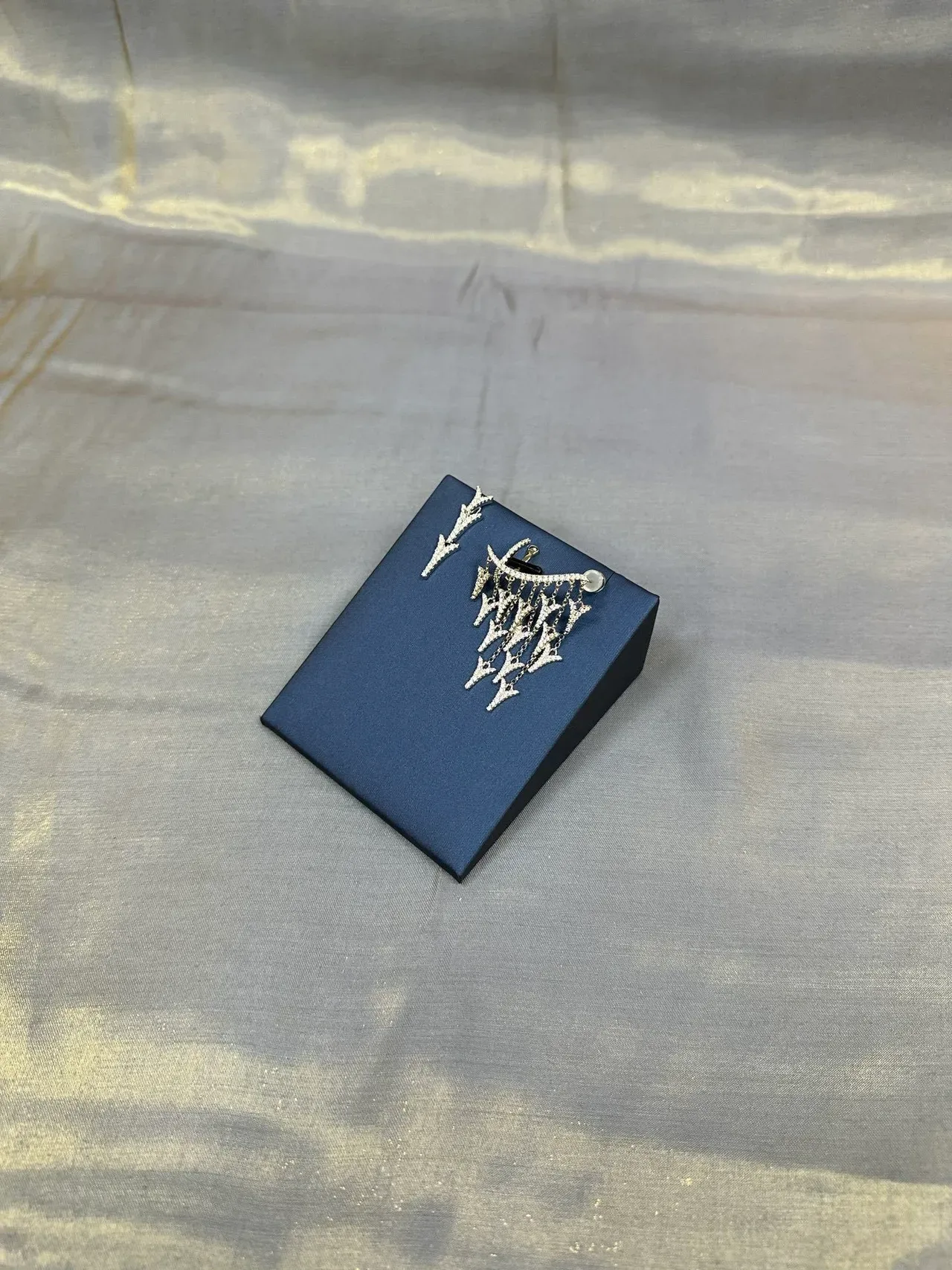 Arrowhead Pavé Fringe Dangle Earrings 8