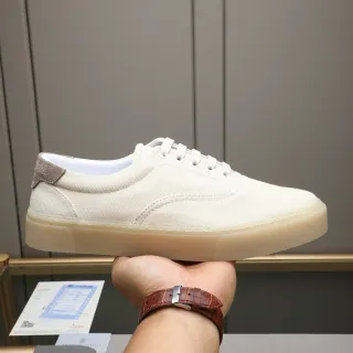 Beige Brown Low-Top Upper Canvas Shoes
