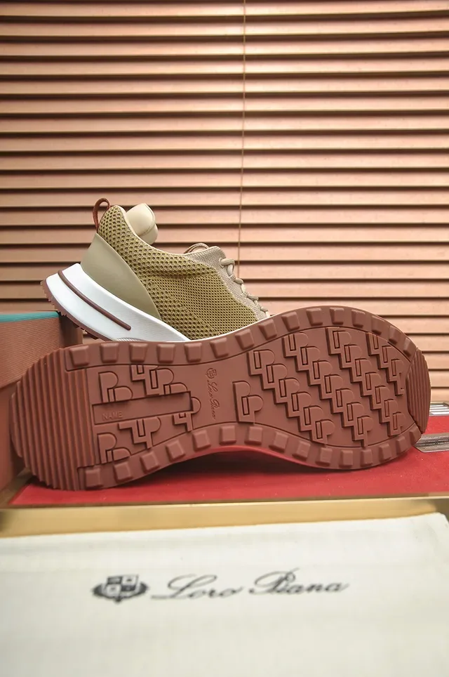 Beige Mesh and Brown Accent Lifestyle Sneaker 3