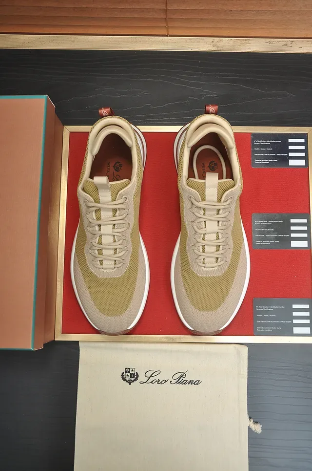 Beige Mesh and Brown Accent Lifestyle Sneaker 5