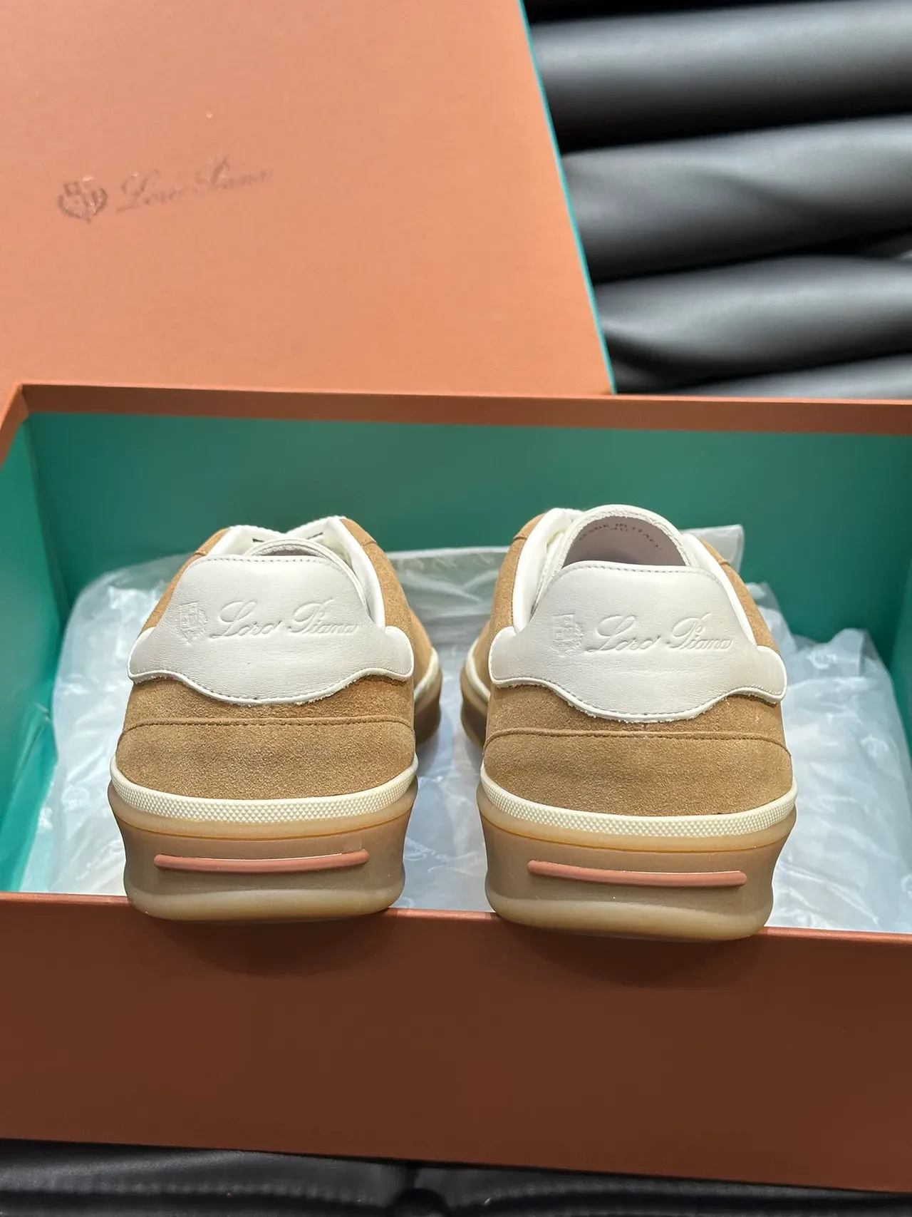 Beige Suede and White Lifestyle Sneakers 4