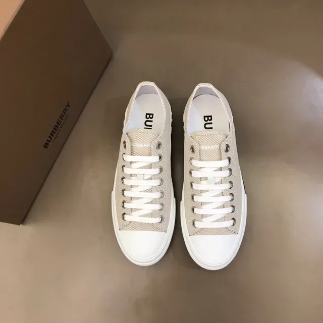 Beige White Woven Textile Upper Platform Sole Sneakers 9