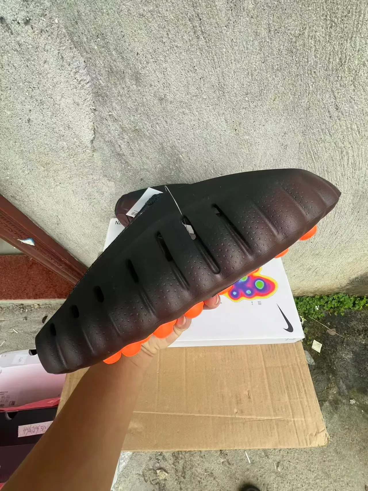 黑棕色皮革一脚蹬休闲鞋 4
