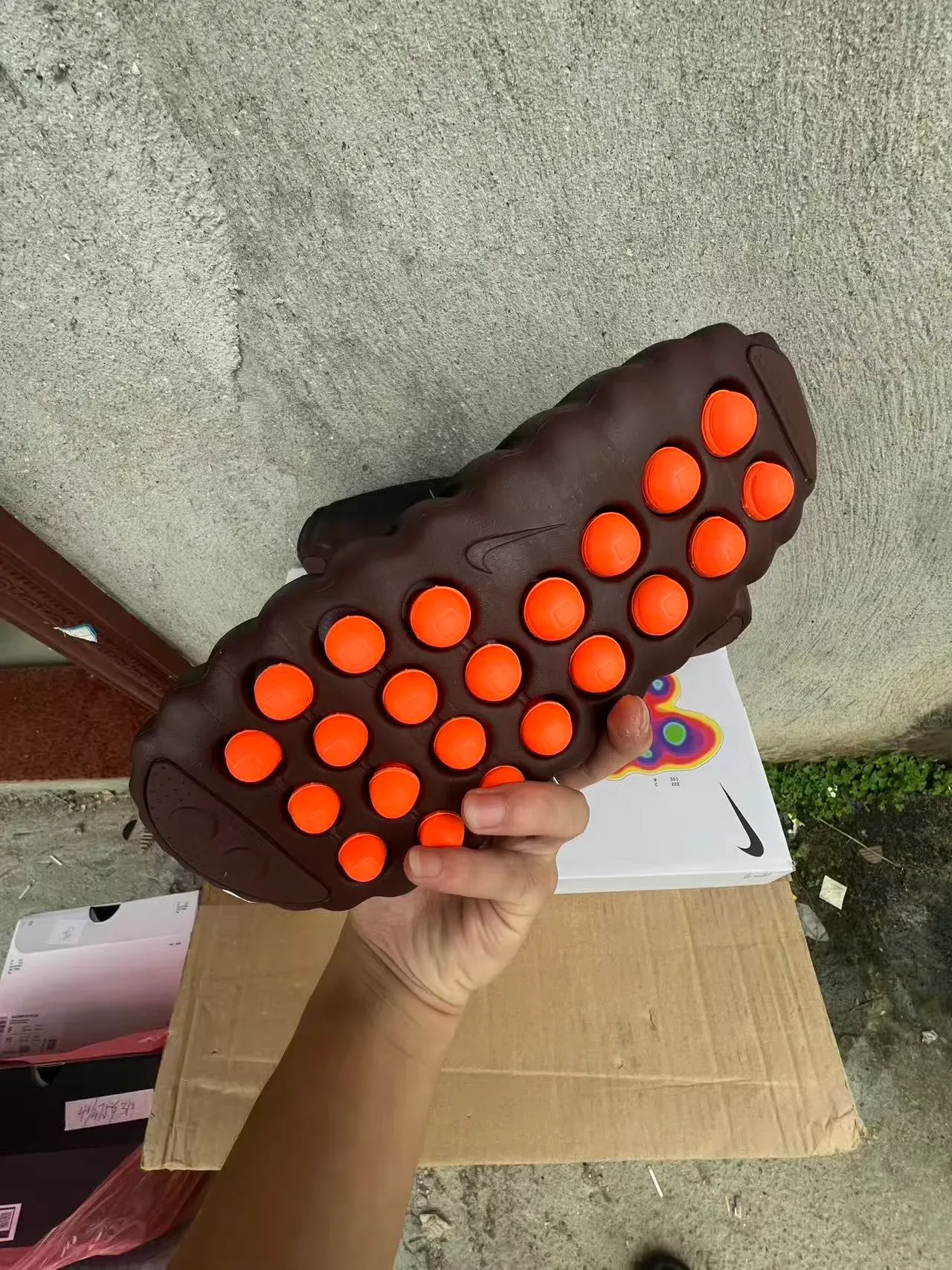 黑棕色皮革一脚蹬休闲鞋 5