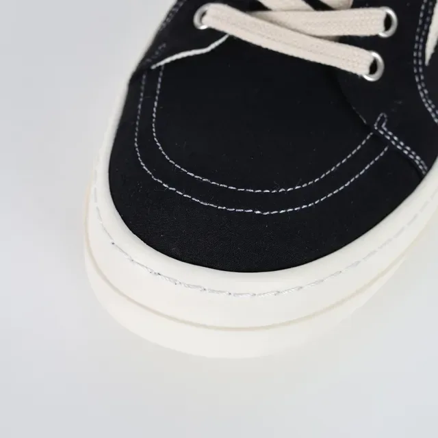 Black and Cream High-Top Platform Sneakers 5