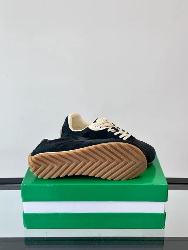 Black and Cream Suede Lifestyle Sneaker 2