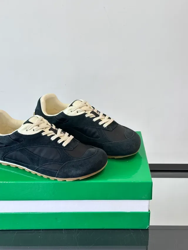 Black and Cream Suede Lifestyle Sneaker 3
