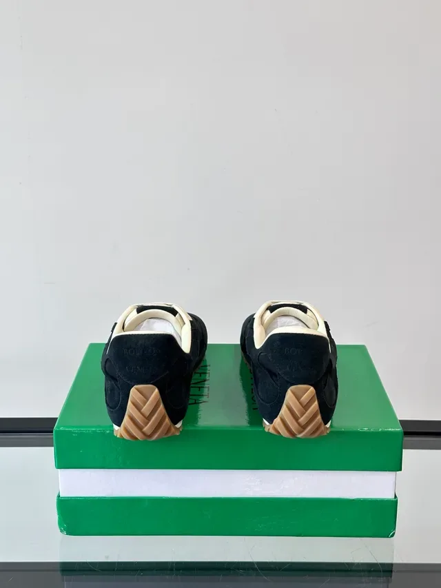 Black and Cream Suede Lifestyle Sneaker 4