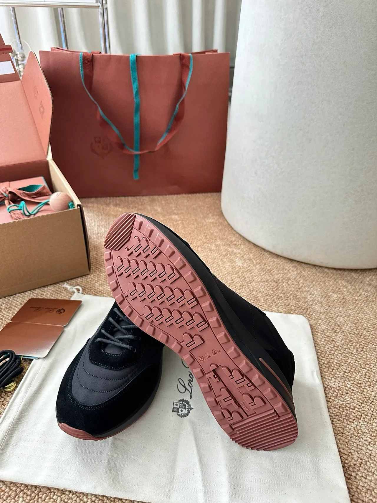Black and Gray Layered Suede Lifestyle Sneakers 2