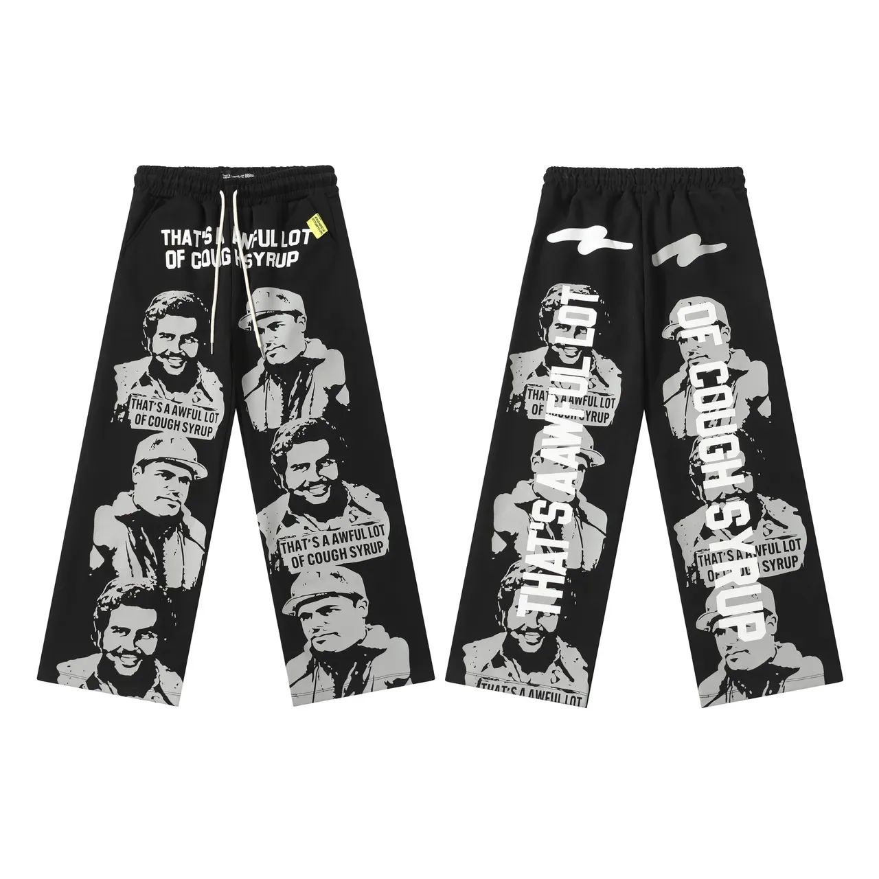 Black and White Graphic Print Full-Zip Hoodie 6