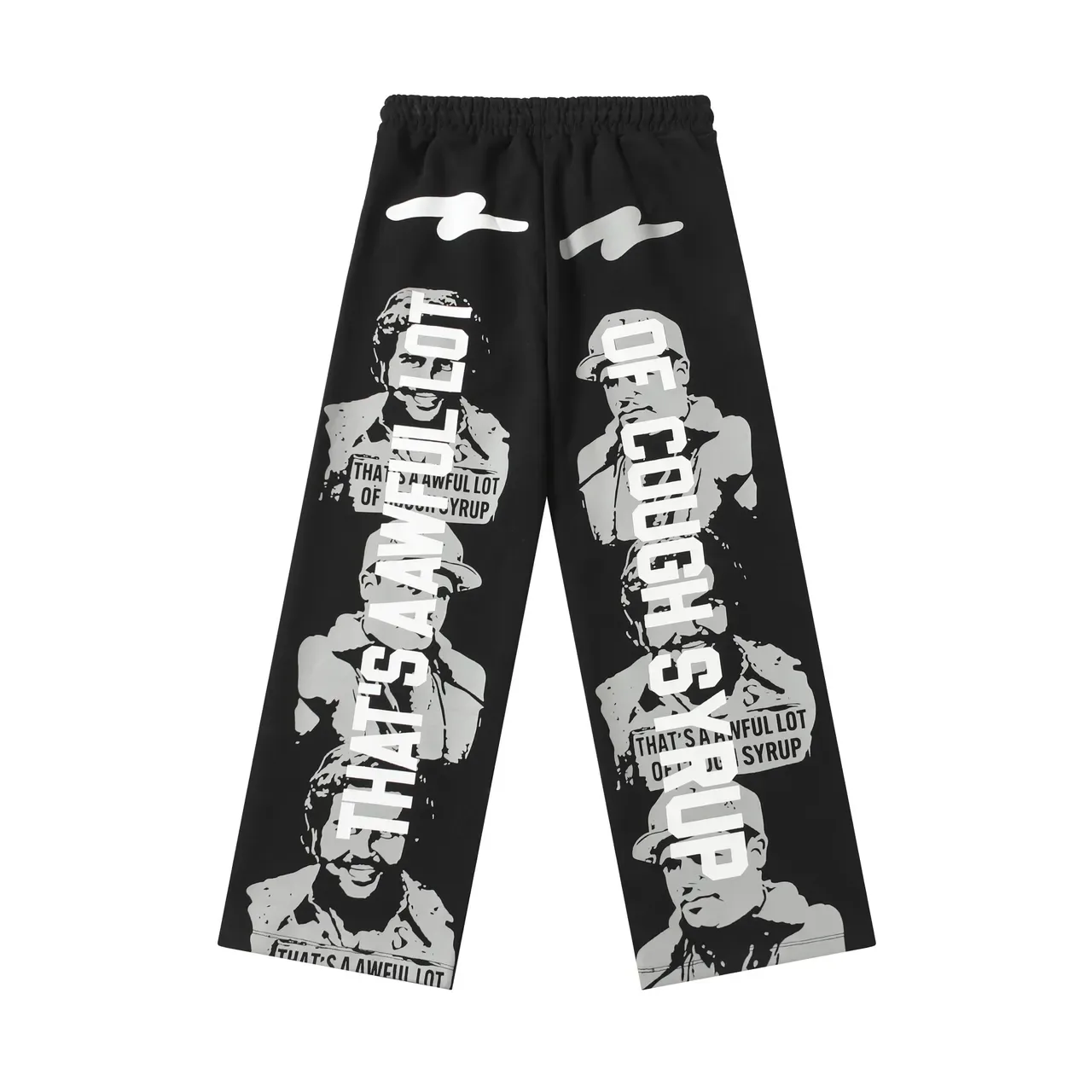 Black and White Graphic Print Full-Zip Hoodie 8