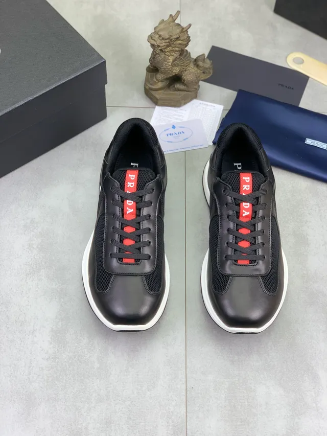 Black and White Mesh-Leather Runner-Inspired Lifestyle Sneakers 5