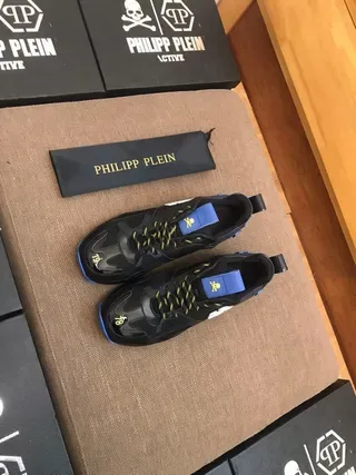 Black Blue Chunky Sculpted Sole Mesh And Patent-Like Synthetic Overlays Sneakers 6