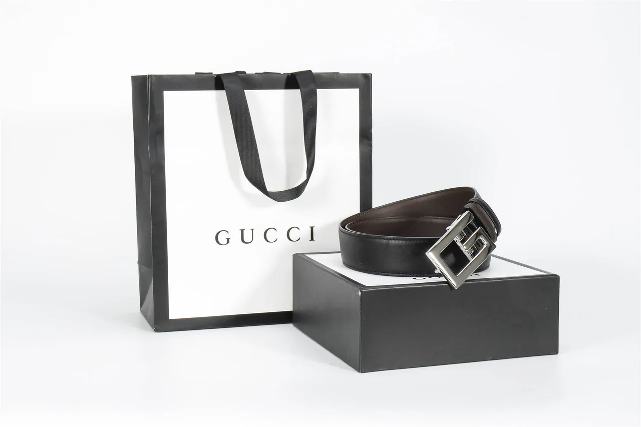 Black Brown Exterior Interior Leather Belt 6