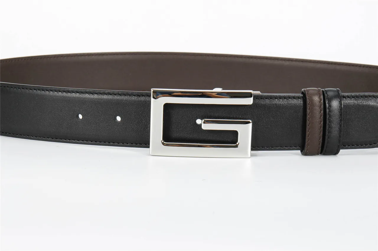 Black Brown Exterior Interior Leather Belt 9