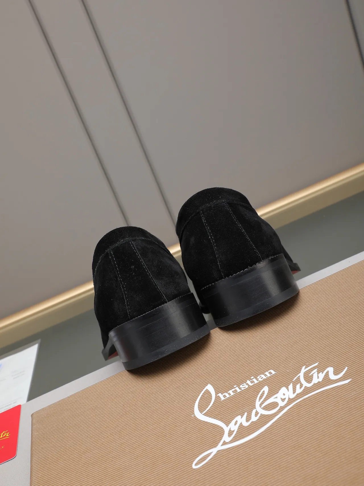 Black Brown Suede Saddle Strap Loafer 2