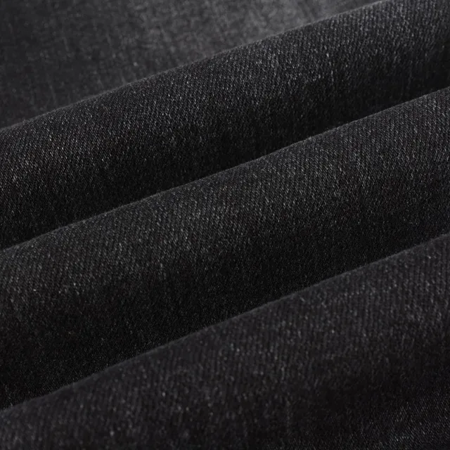 Black Distressed Slim-Fit Patch-Appliquéd Jeans 2