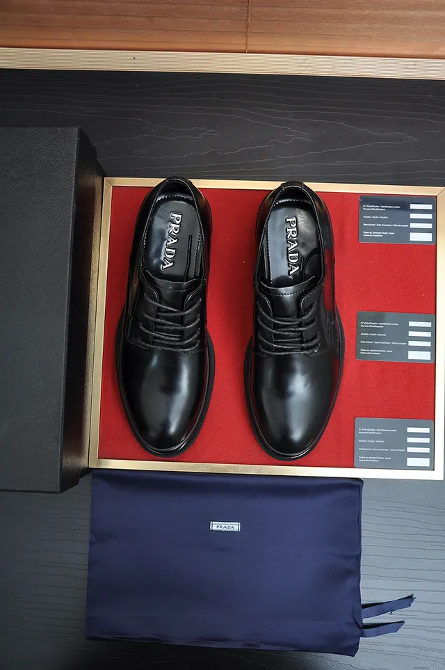 Black Glossy Leather Platform Oxford Shoe 5