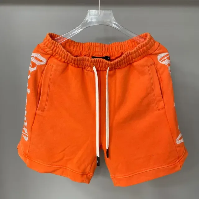 Black Graphic-Print Drawstring Waist Shorts 9