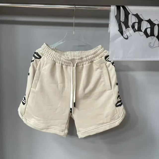 Black Graphic-Print Drawstring Waist Shorts 13