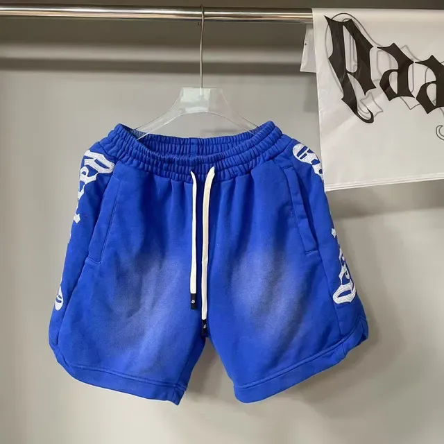 Black Graphic-Print Drawstring Waist Shorts 15