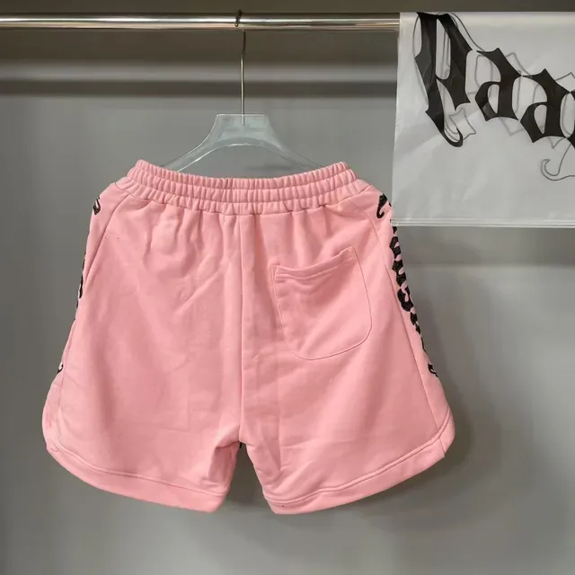 Black Graphic-Print Drawstring Waist Shorts 16