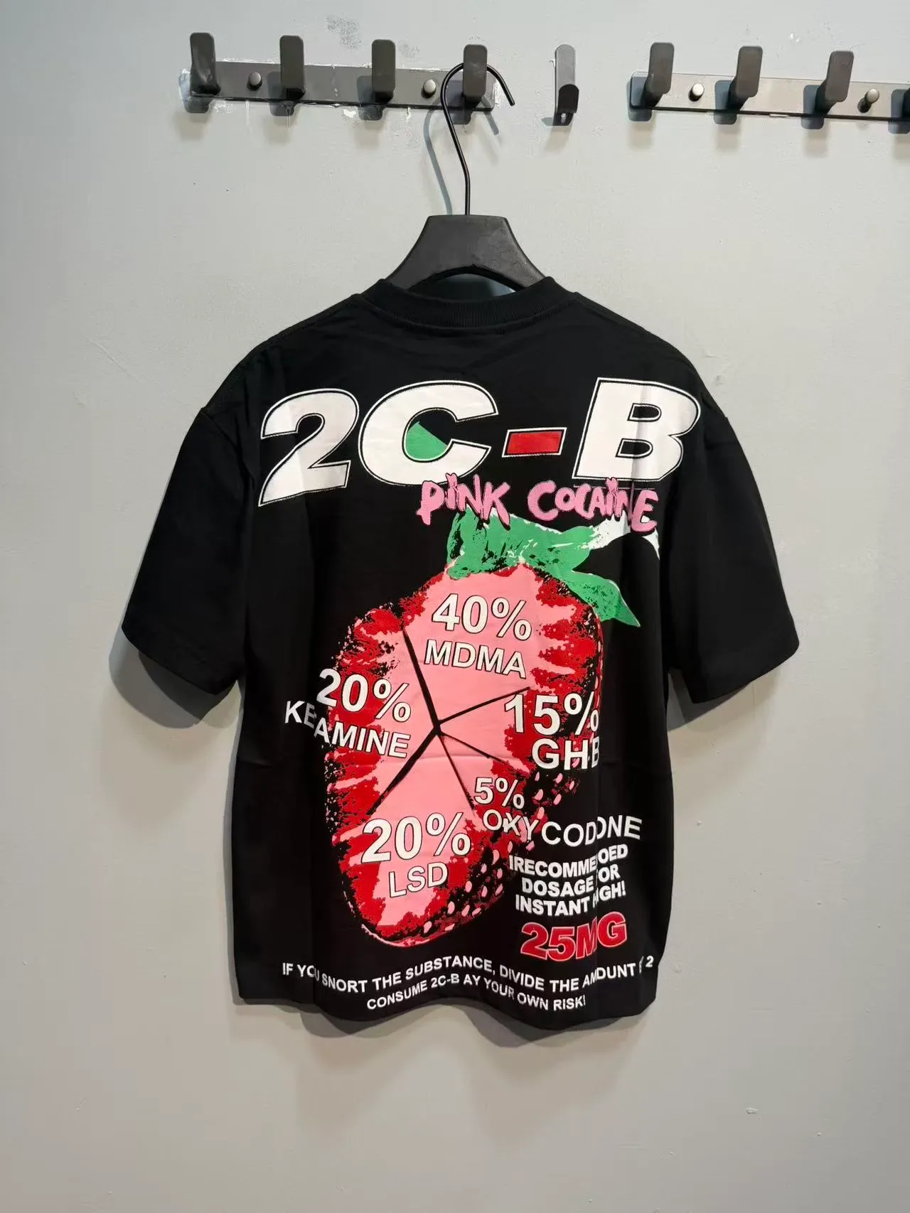 Black Graphic-Print Oversized T-Shirt 2