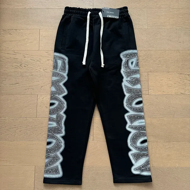 Black Graphic-Print Zip-Up Hoodie and Side-Print Jogger Tracksuit 5