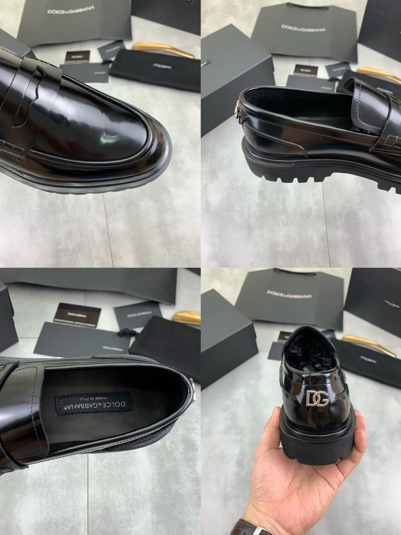 Black High-Gloss Patent Leather Penny Strap Loafer 2
