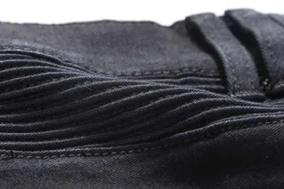 Black Moto-Style Zippered Knee-Panels Jeans 4