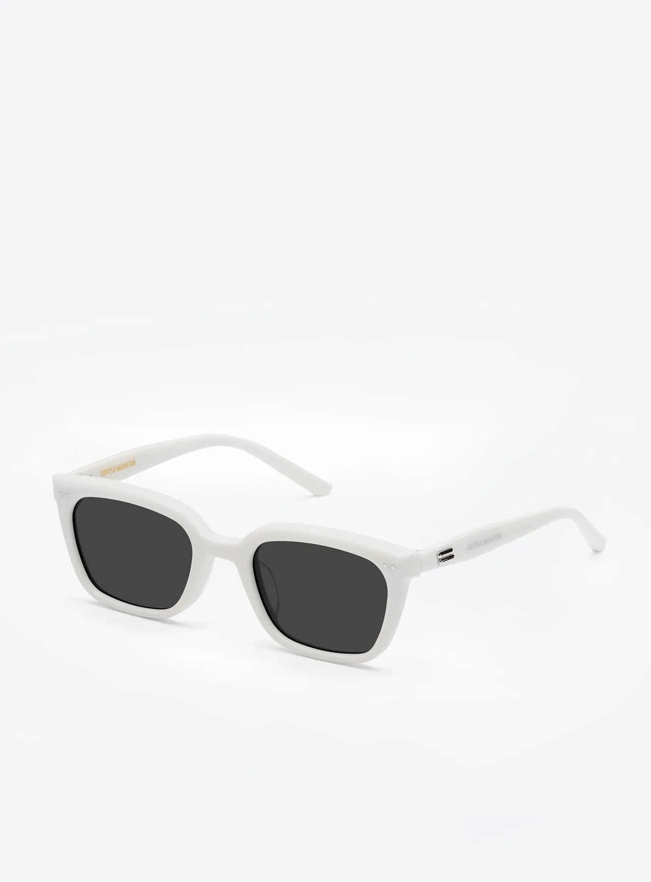 Black Rectangular Frame Light Blue Tinted Sunglasses 3