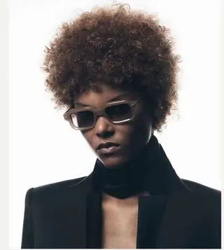 Black Rectangular Full-Rim Tinted Sunglasses 3