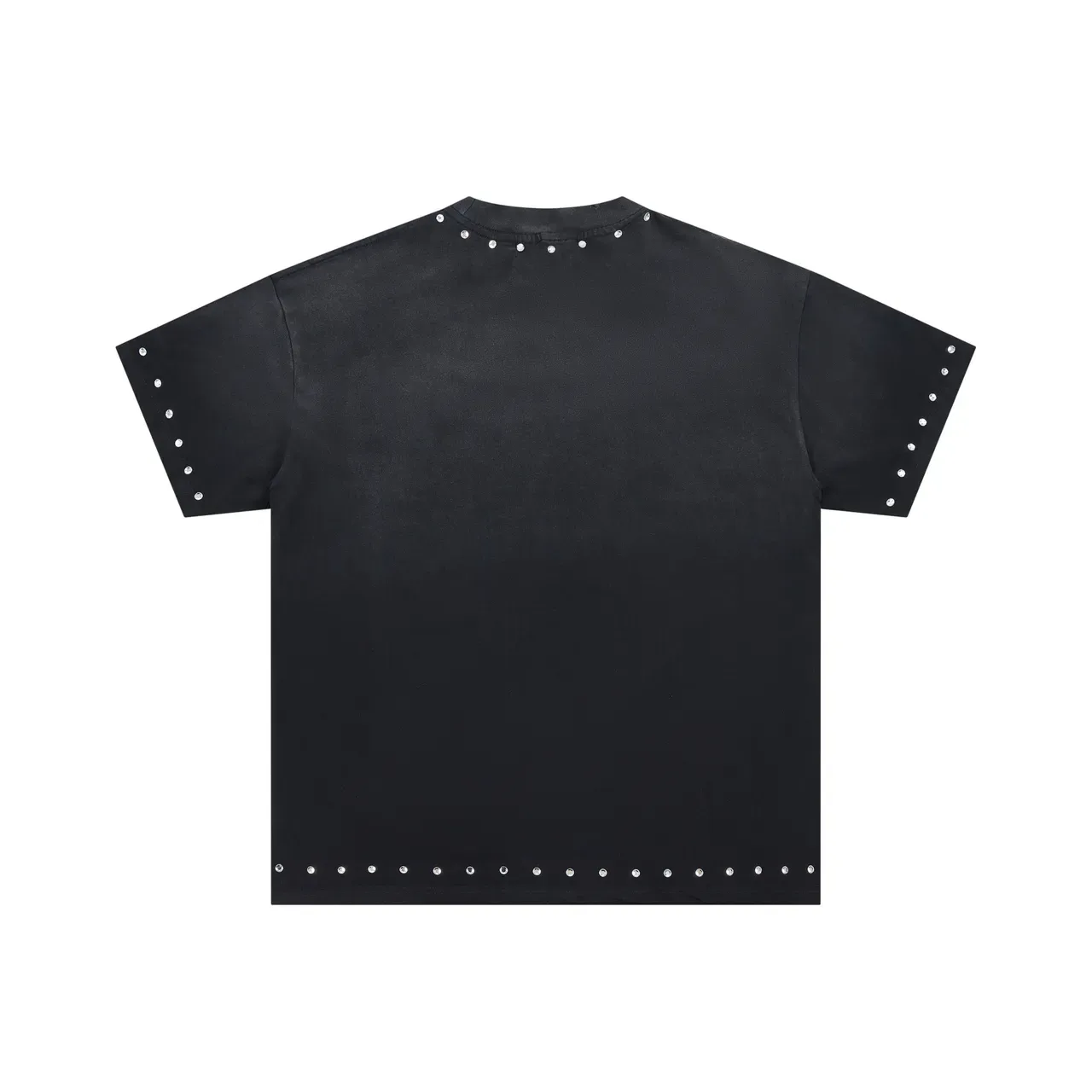 Black Studded Graphic Motorcycle Print Oversized T-Shirt 4