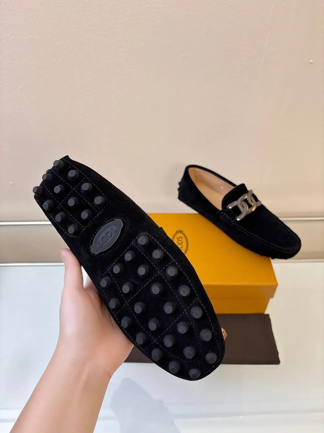 Black Suede Horsebit Buckle Loafers 5