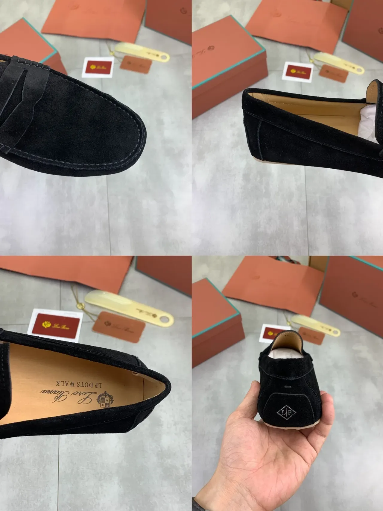 Black Suede Penny Loafer Strap Loafers 2