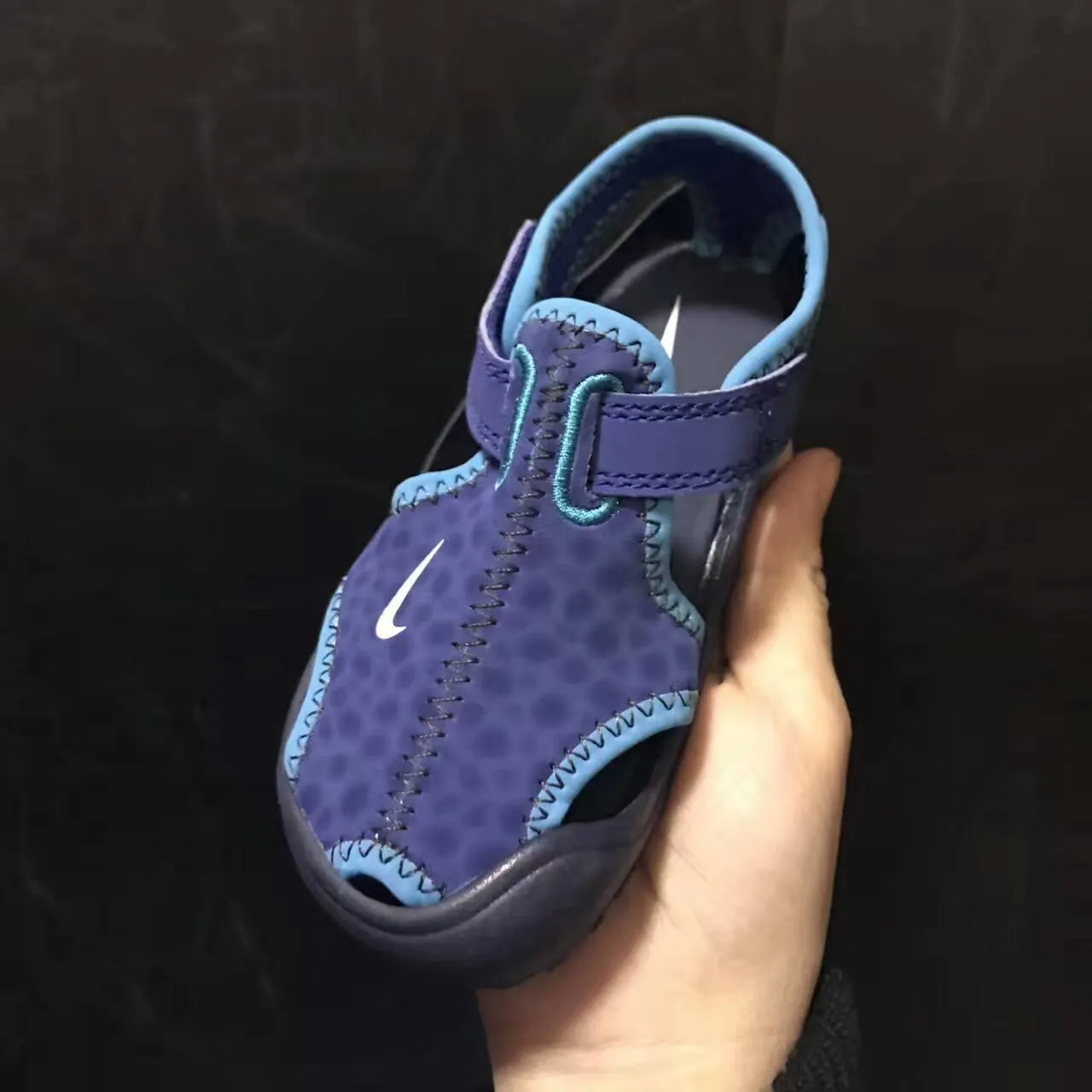 Blue and Orange Adjustable Strap Casual Sandal 19