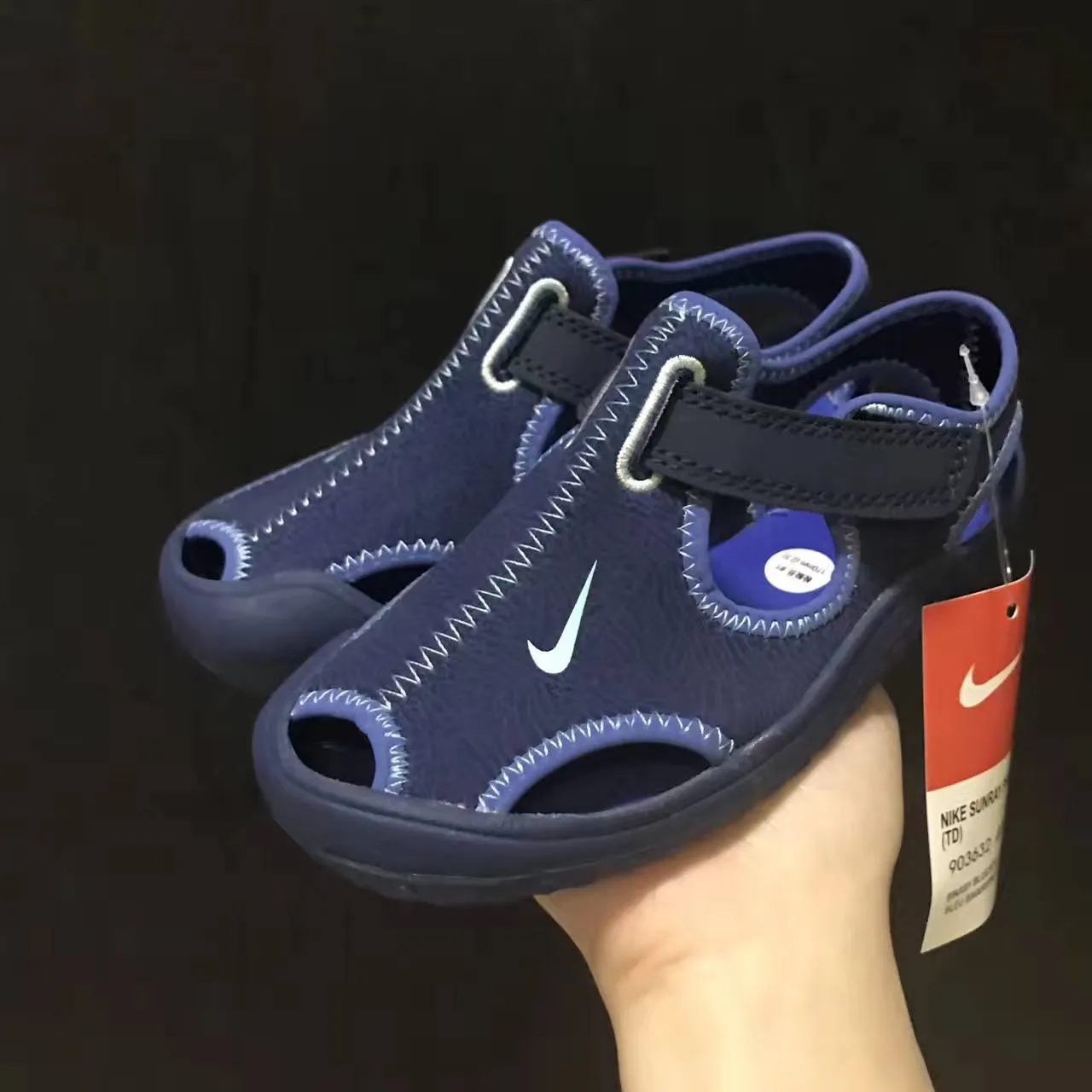 Blue and Orange Adjustable Strap Casual Sandal 22