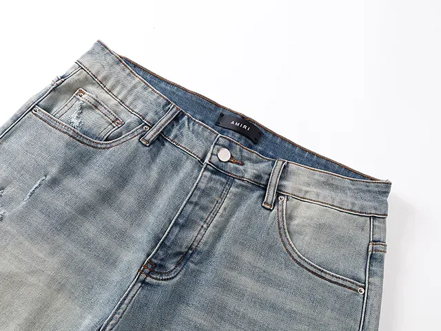 Blue Black Light-Wash Distressed Denim Mid-Thigh Length Shorts 4