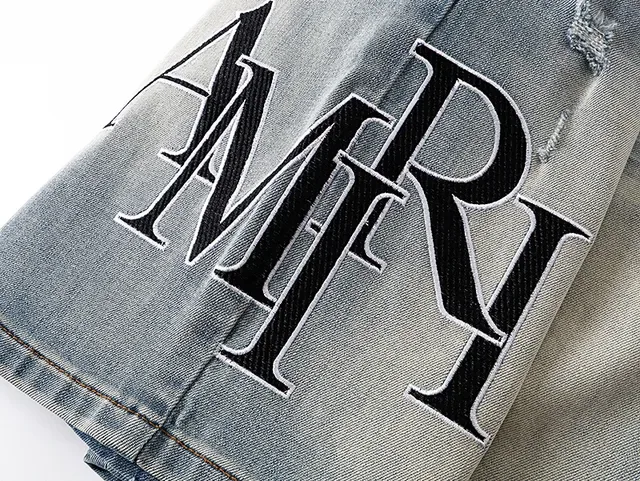 Blue Black Light-Wash Distressed Denim Mid-Thigh Length Shorts 11