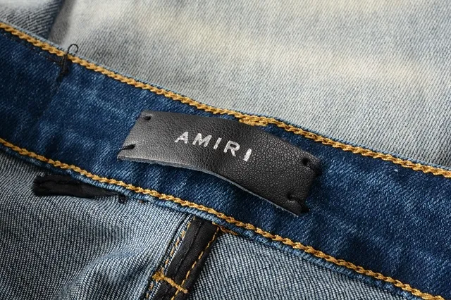 Blue Pink Light-Wash Distressed Patch Repair Detail Jeans 12