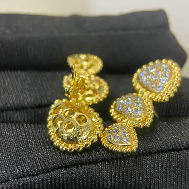 Boucheron Teardrop Pavé Crystal Gold and Silver Earrings 4