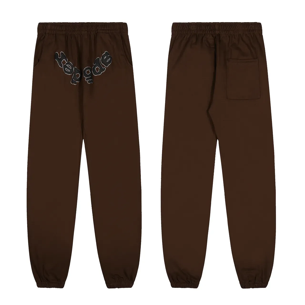 Brown Beige Oversized Hoodie Jogger Pants Tracksuit 7