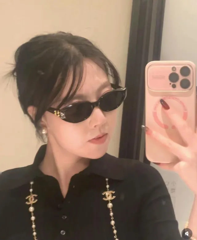Brown Black Translucent Acetate Cat-Eye Silhouette Sunglasses 4