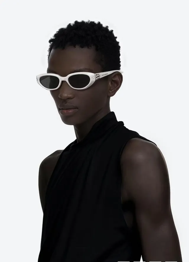 Brown Black Translucent Acetate Cat-Eye Silhouette Sunglasses 6
