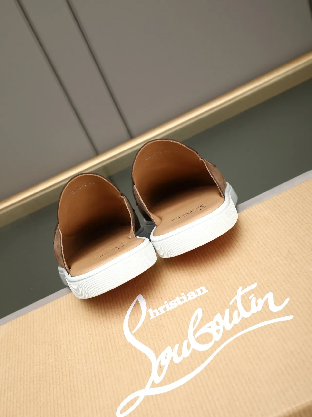 Brown Suede Backless Loafer-Style Mule Casual Shoe 3