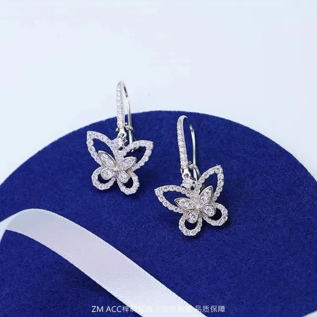 Butterfly Pavé Crystal Lever-Back Earrings 7