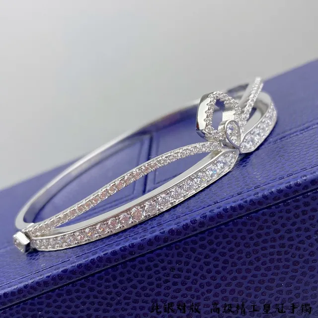 CHAUMET Crown-Motif Pavé Double-Row Bracelet 6